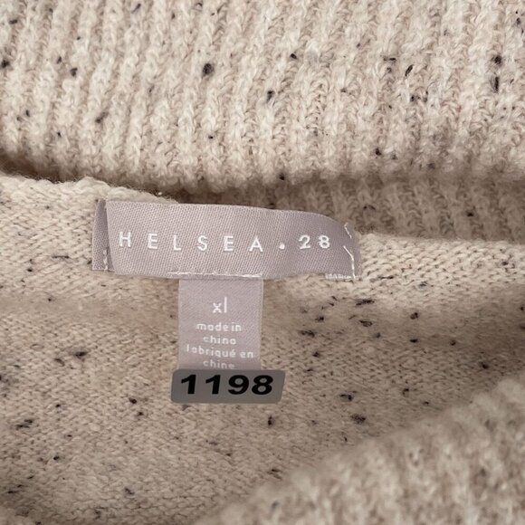 Chelsea 28 Sweater Slouchy Cowl Neck Dolman Sleeve Beige Speckled Women XL - Picture 5 of 10